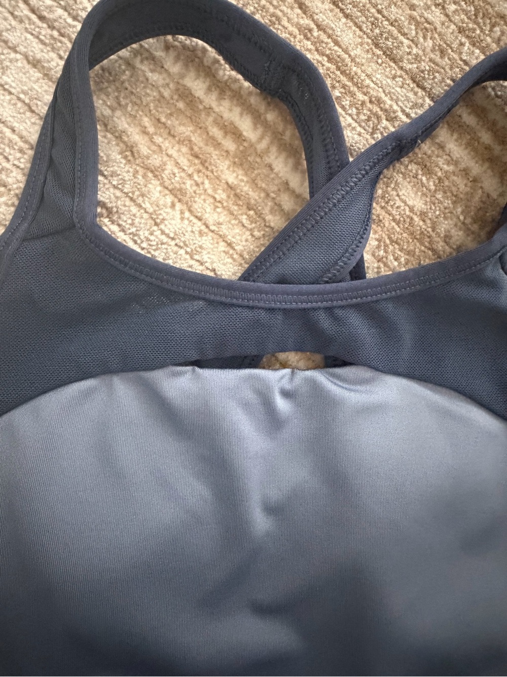 Nike Grey/Blue Racerback Sports Bra - Picture 2 of 3